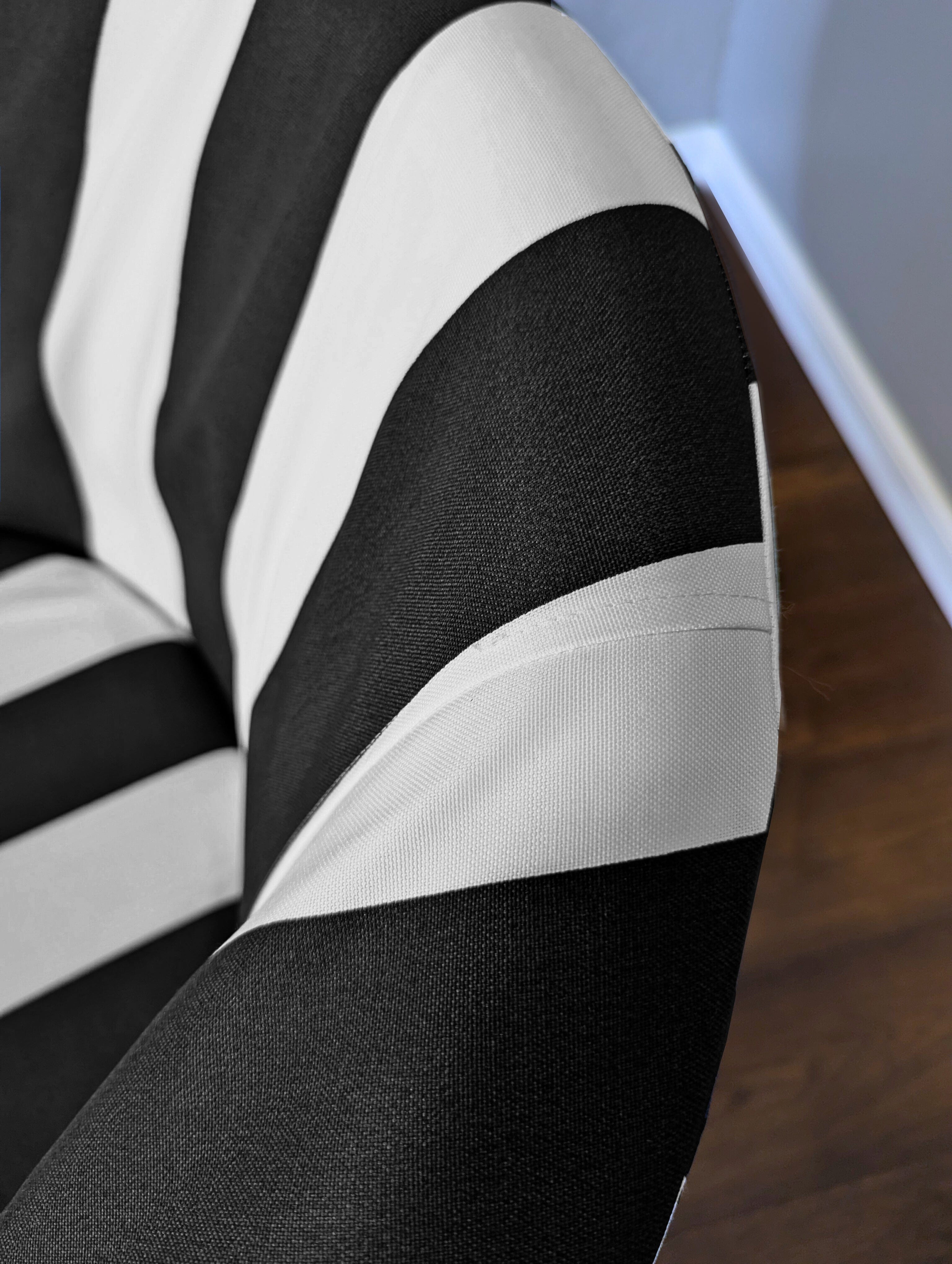 Rockin Cushions IKEA Skruvsta Black and White Cabana Stripe Slip Cover, Compatible with IKEA SKRUVSTA